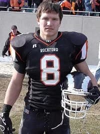 Joe Stefanski playing high school football